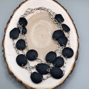 Laila Rowe statement style necklace triple layer.